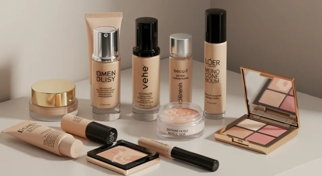 Five essential makeup products for a flawless base on a vanity