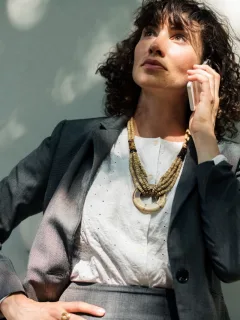 Woman with Statement Necklaces.