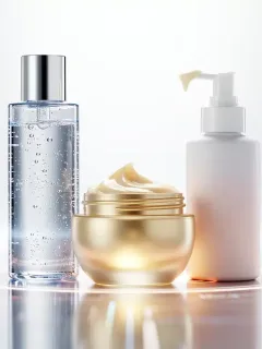 Three innovative makeup remover bottles, sleek design, advanced skincare, beauty innovation 2026. Makeup Removers.