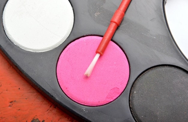 A close-up showing a blending brush gently buffing eyeshadow on an eyelid, illustrating the soft, circular motions for seamless transitions.