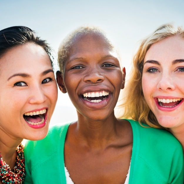 A diverse group of people (various ages and skin tones) smiling confidently, showing healthy and clear skin after successful chemical peel treatments. The image should convey a sense of satisfaction and visible improvement without explicitly showing the procedure.