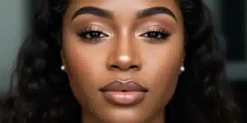 Woman with radiant, long-lasting makeup looking fresh and confident