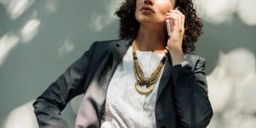 Woman with Statement Necklaces.