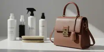 Luxury leather handbag with advanced accessory care products for 2026